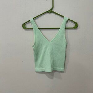 Mint Green Ribbed Tank Top